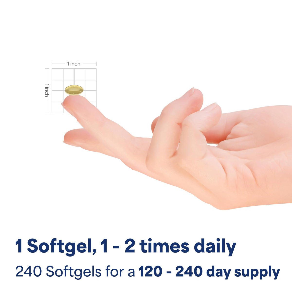 Gélules de Coenzyme Q10 dans une main