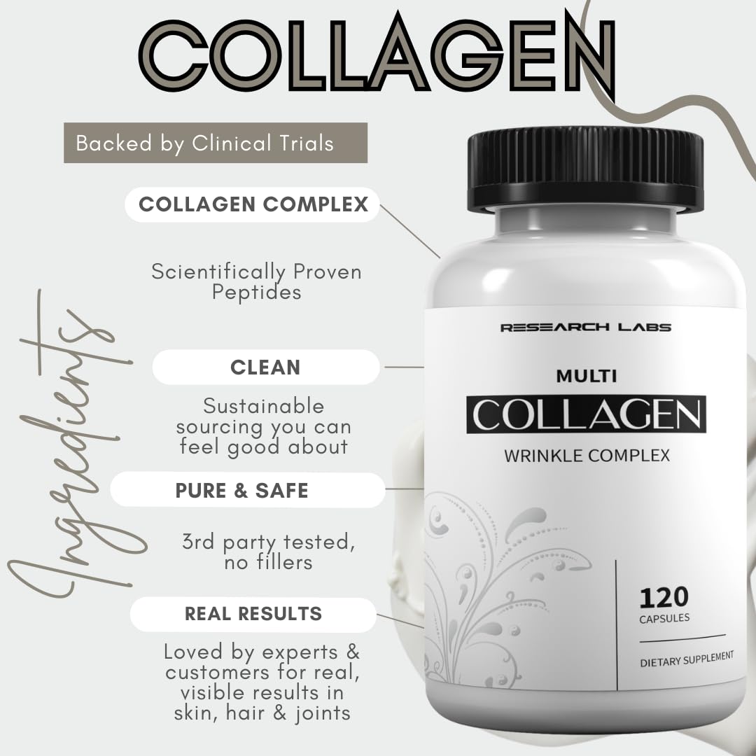 Gélules de collagène Research Labs avec dosage de 6000 mg