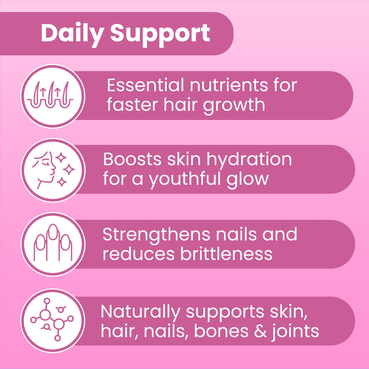 Gélules de collagène Sanar Naturals à côté de produits de beauté