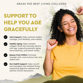Gélules de collagène vivant Ancestral Supplements avec smoothie