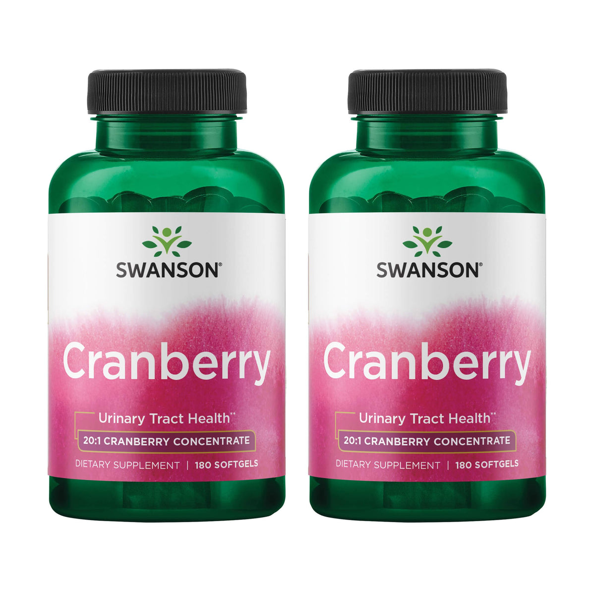 Gélules de concentré de jus de cranberry Swanson 20:1, 180 gélules
