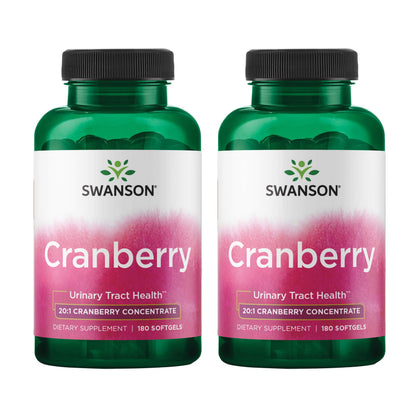 Gélules de concentré de jus de cranberry Swanson 20:1, 180 gélules