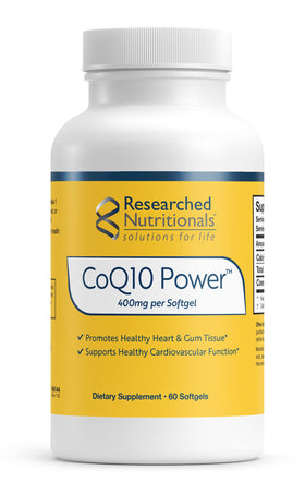 Gélules de CoQ10 400mg Researched Nutritionals vue de face
