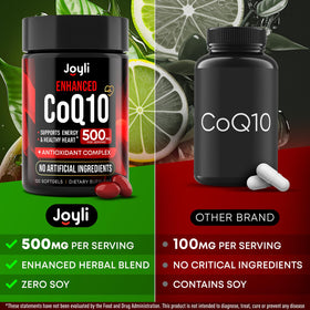 Gélules de CoQ10 500mg JOYLI Nutrition en gros plan