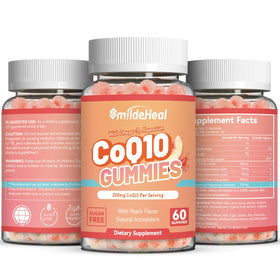 Gélules de CoQ10 SmildeHeal, étiquette bien visible avec ingrédients listés