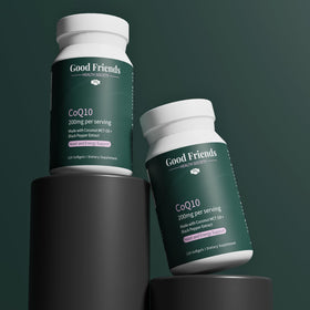 Gélules de CoQ10 Ubiquinol 200mg avec étiquette et informations