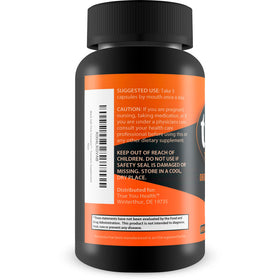 Gélules de Curcuma 500mg avec Poivre Noir sur une surface en bois