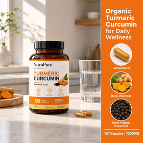 Gélules de Curcuma Bio ONAISE montrant l'étiquette et les ingrédients