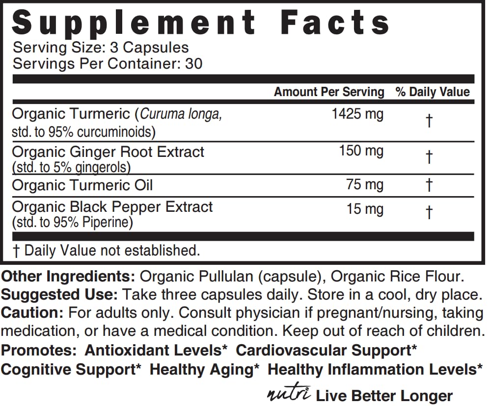 Gélules de Curcuma Curcumin Nature's Fusions dans un bol en bois