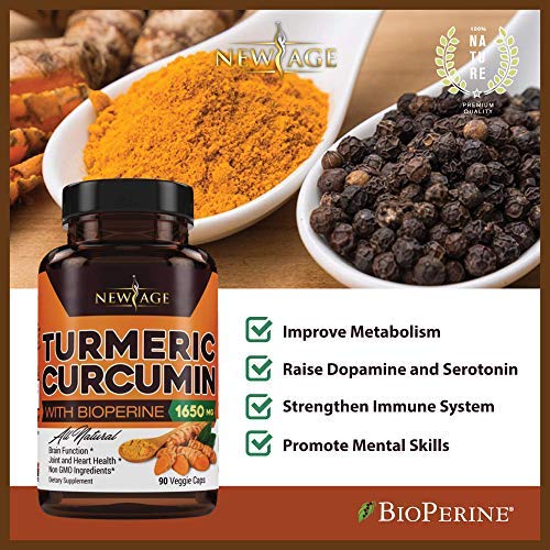 Gélules de Curcuma Curcumin NEW AGE avec Bioperine