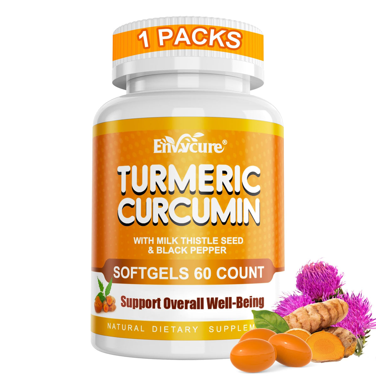 Gélules de Curcuma EnvyCure 2000mg en boîte