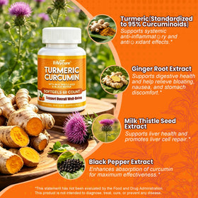 Gélules de Curcuma EnvyCure avec ingrédients naturels