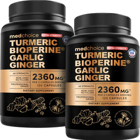 Gélules de curcuma MEDCHOICE 2360 mg, vue de face