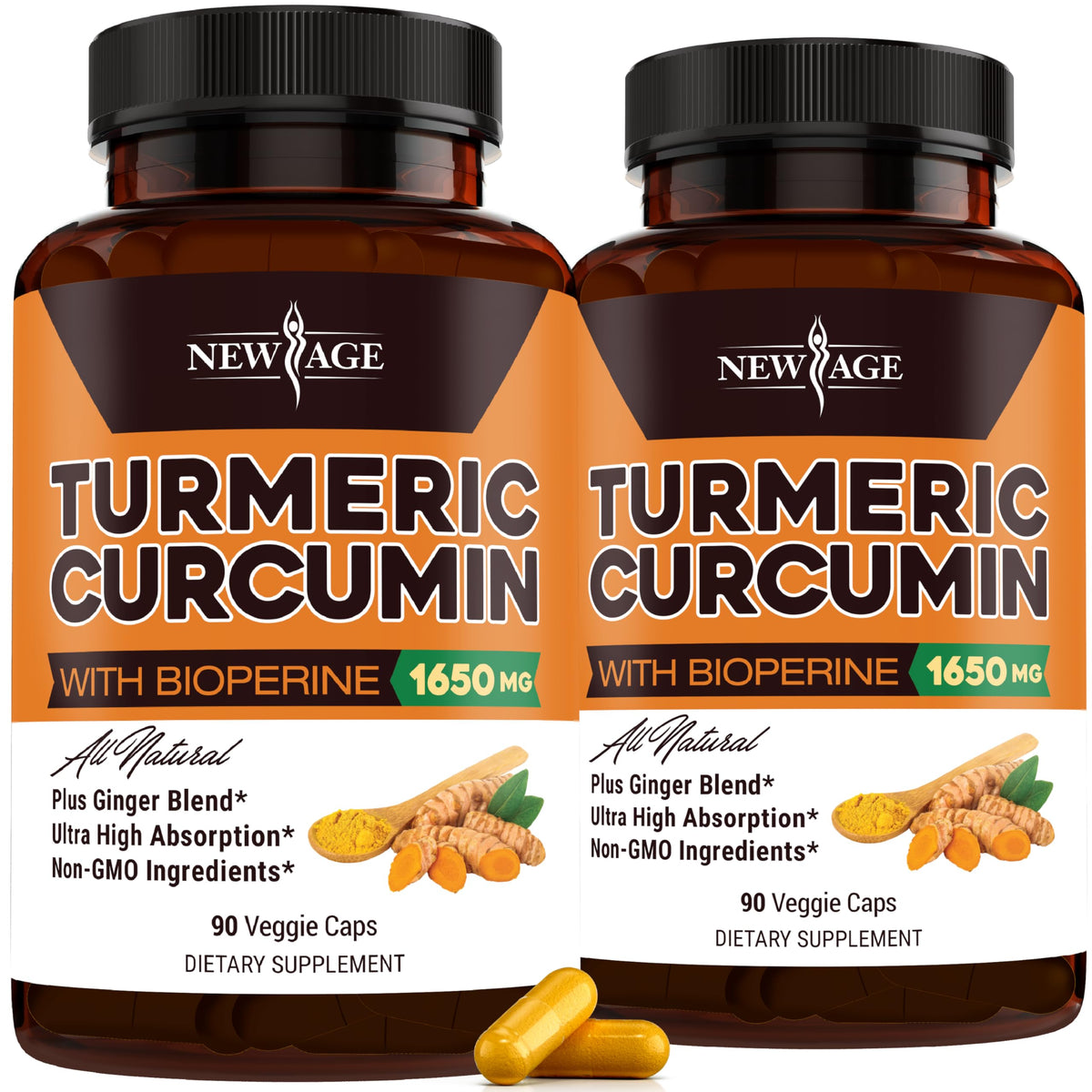 Gélules de Curcuma NEW AGE paquet de 180 capsules