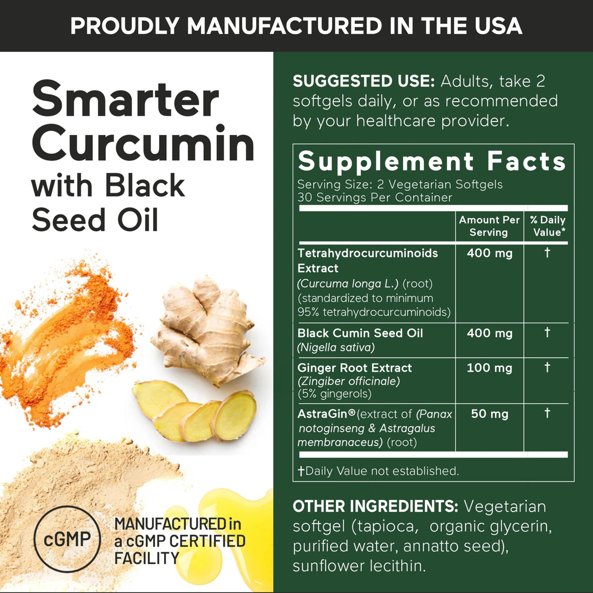 Gélules de curcuma SMARTERNUTRITION à côté d'un verre d'eau