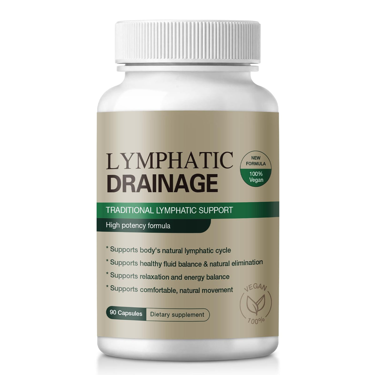 Gélules de drainage lymphatique GRNSECVE 90 gélules végétales vue de face