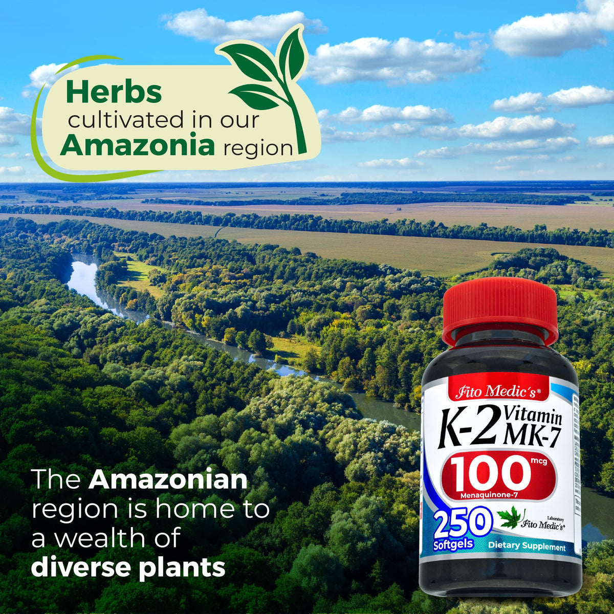 Gélules de FITO MEDIC'S Vitamin K2 dans une main