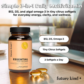 Gélules de Future Kind Multivitamines 3-en-1 avec parfum d'agrumes