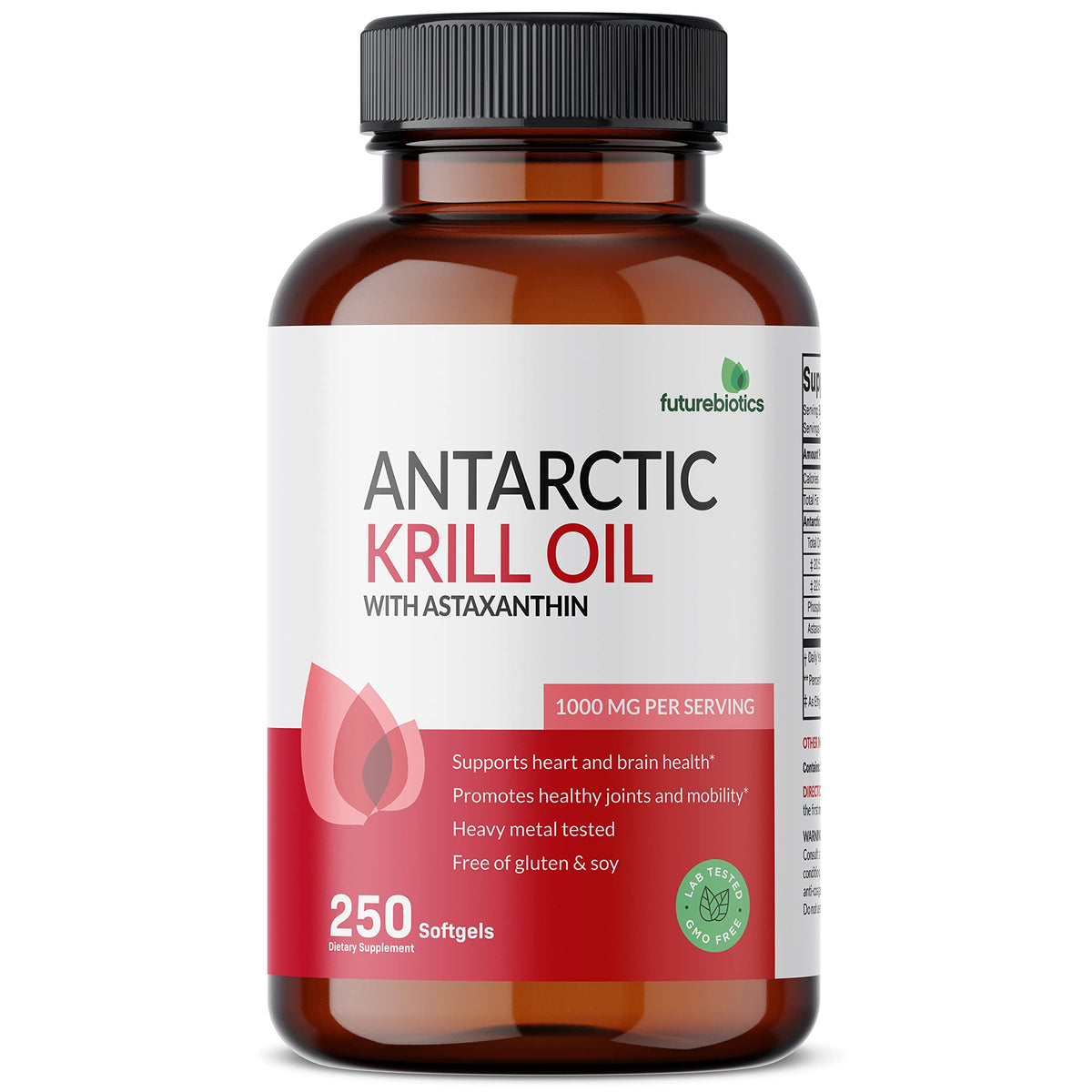 Gélules de Futurebiotics Huile de Krill Antarctique sur une table