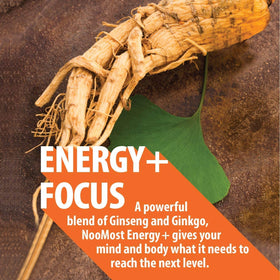 Gélules de Ginseng et Ginkgo Biloba NooMost avec verre d'eau