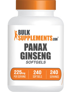 Gélules de ginseng Panax BulkSupplements, 240 gélules de 225 mg