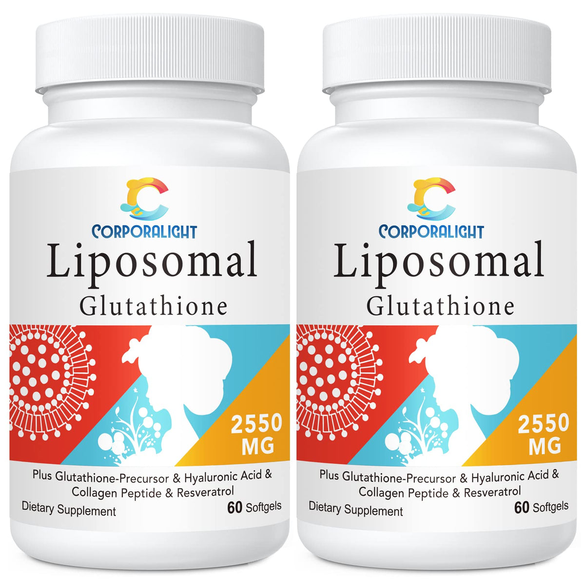 Gélules de Glutathion Liposomal CORPORALIGHT - avant de l'emballage