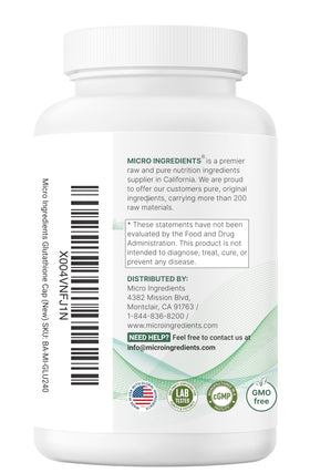 Gélules de Glutathione 500mg en vue rapprochée