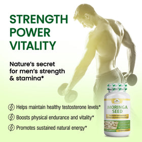 Gélules de graines de Moringa Organic Veda, format pratique