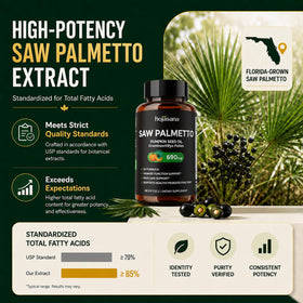 Gélules de HojaSana Saw Palmetto 320mg montrant leur petite taille