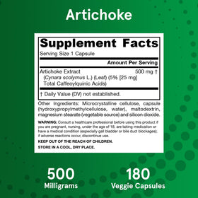 Gélules de Jarrow Formulas Artichoke 500 mg dans une main