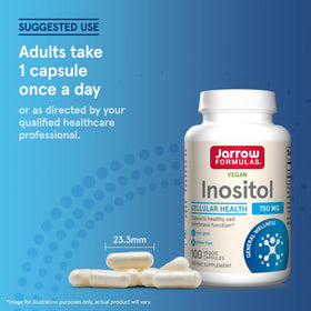 Gélules de Jarrow Inositol 750 mg dans une main