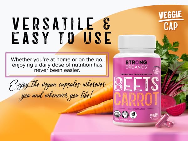 Gélules de jus de carotte et betterave bio, prise en main