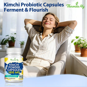 Gélules de kimchi Theronika Aly en mise en scène naturelle