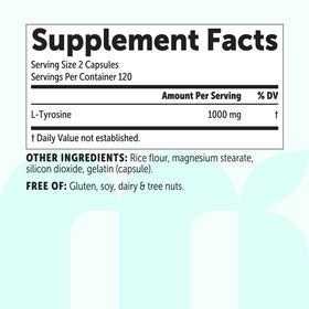 Gélules de L-Tyrosine Micro Ingredients dans une main