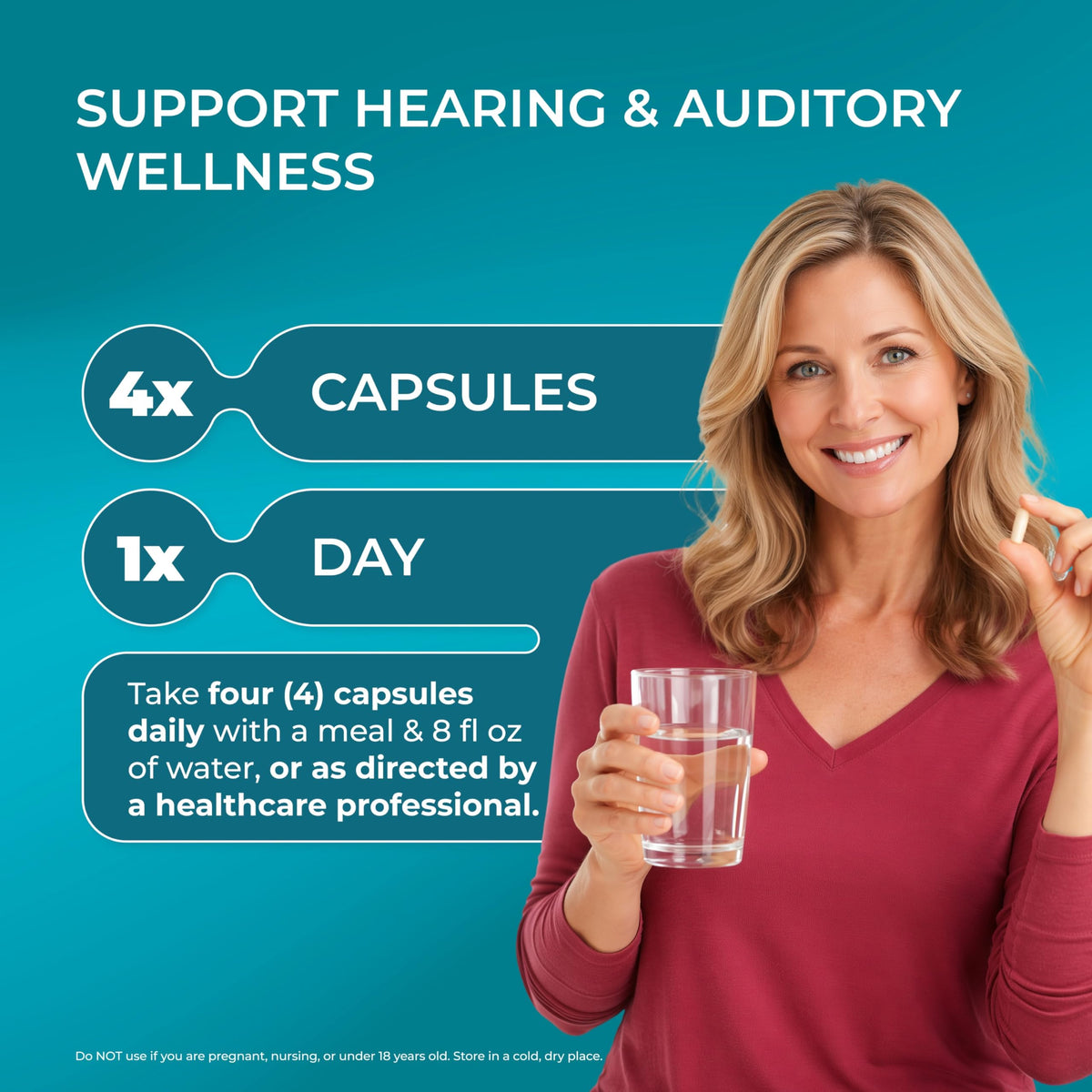 Gélules de la Formule de Soutien Auditif PUREHEALTH RESEARCH