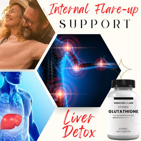 Gélules de Liposomal Glutathione avec étiquette visible