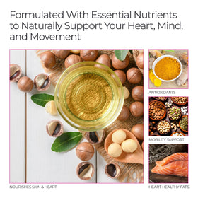 Gélules de Livingood Daily Omega 3 6 9 Plus Curcuma sur fond blanc