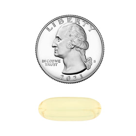 Gélules de LUAL Omega-3 500 mg sur une table en bois
