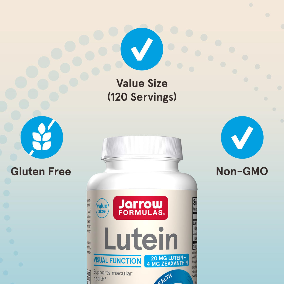 Gélules de Lutein sur une table en bois
