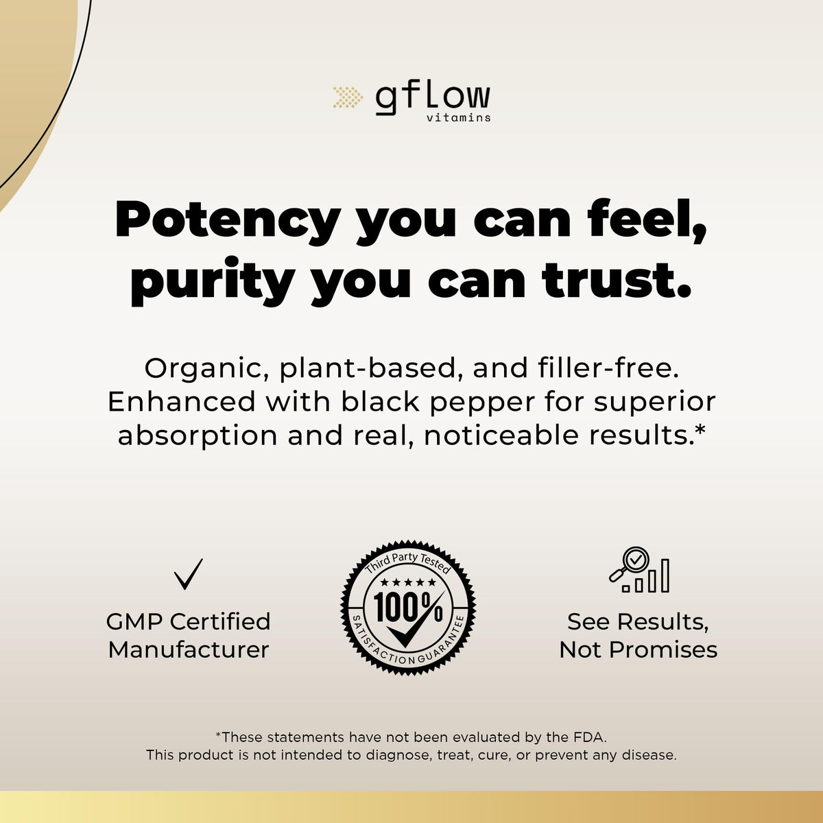 gélules de Maca Bio gflow vitamins sur un fond naturel