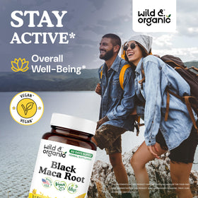 Gélules de Maca Noire Wild & Organic, gélules vues de près
