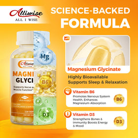 Gélules de Magnésium Glycinate d'Alliwise sur une table