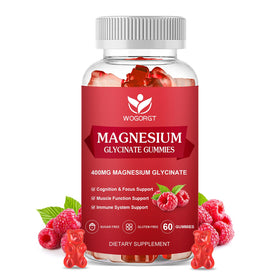 Gélules de magnésium glycinate WOGORGT 400mg 60 unités, vue de face