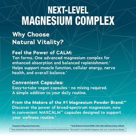 Gélules de magnésium Natural Vitality avec des ingrédients naturels