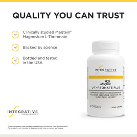 Gélules de Magtein L-Threonate Plus sur fond neutre