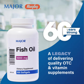 Gélules de MAJOR Omega-3 Huile de Poisson dans une main