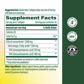 Gélules de MegaFood Omega 3 sur fond blanc