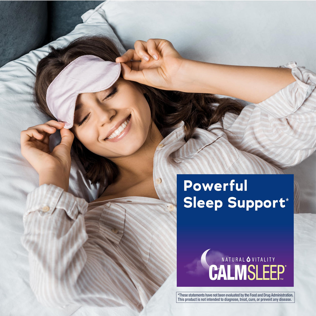 Gélules de mélatonine CALMSleep de Natural Vitality, gélule individuelle