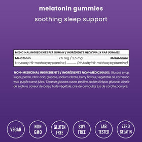 Gélules de mélatonine NutraChamps sur une table en bois