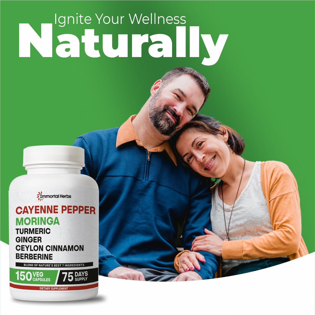 Gélules de Moringa Piment de Cayenne sur une table en bois